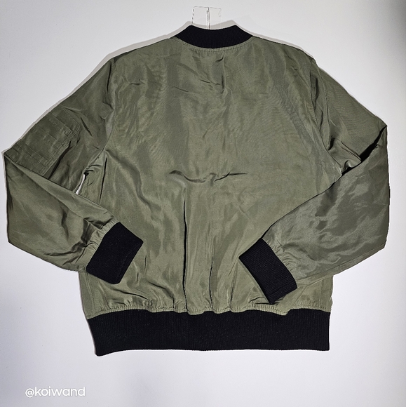 Women's Bomber Jacket Full-zip Padded Casual Active Sport Coat Outwear - Picture 14 of 14